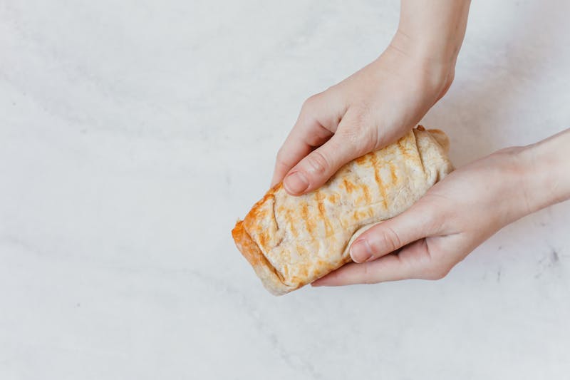 Costa Vida Sweet Pork Burrito with sweet BBQ sauce
