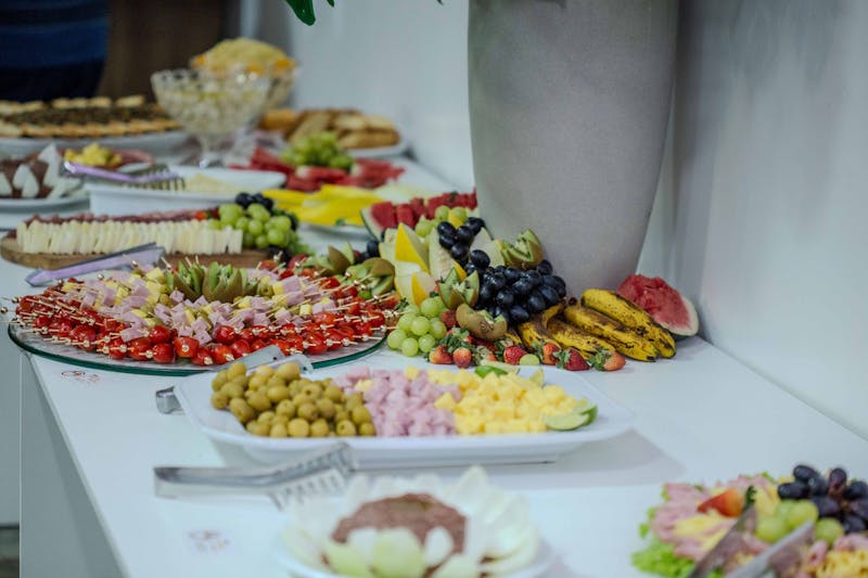 Costa Vida catering setup at a large corporate event